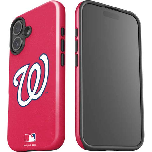 MLB Washington Nationals - Solid Distressed iPhone 16 Impact Case